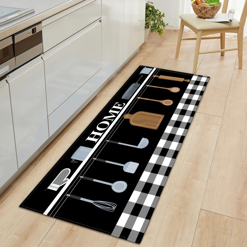 Modern Kitchen Floor Mat Living Room Bedroom Decor Carpet Home Hallway Entrance Doormat Balcony Bathroom Door Anti-Slip Foot Rug