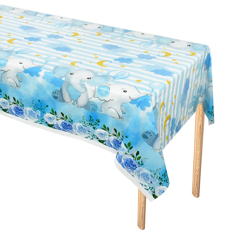 Cartoon Baby Elefant Einweg geschirr Set Papp teller Tasse Serviette Kinder Jungen Geburtstags feier Dekoration Baby party liefert – Detail 11
