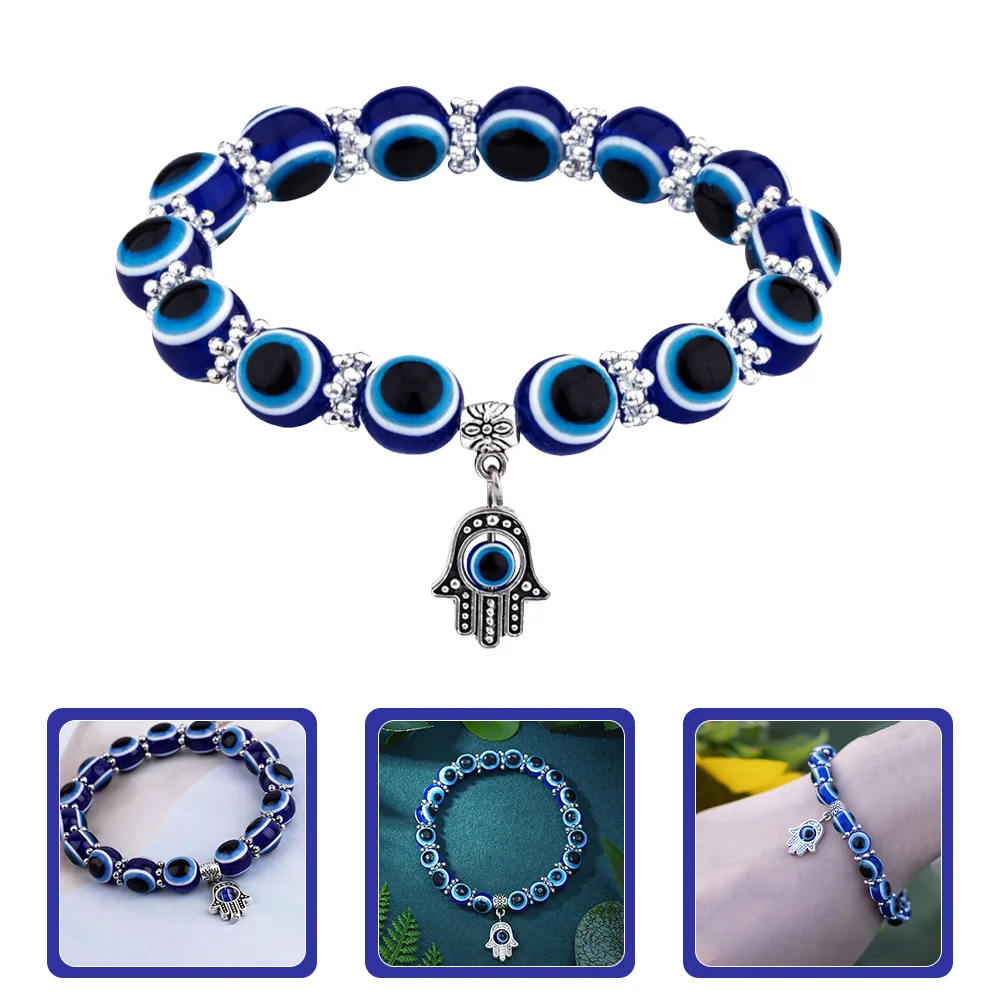 Eye Bracelet Bead Hand Chain Beaded Bracelets Blue Charm Alloy Women Miss Turkish