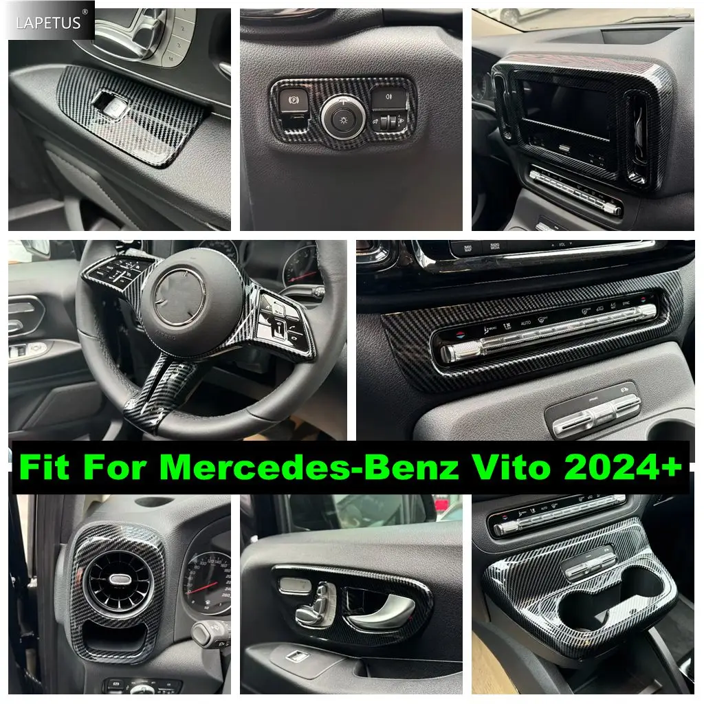 

For Mercedes-Benz Vito 2024 2025 Auto Window Lift / Head Lamp / Navigation Frame / Steering Wheel Decor Cover Trim Accessories