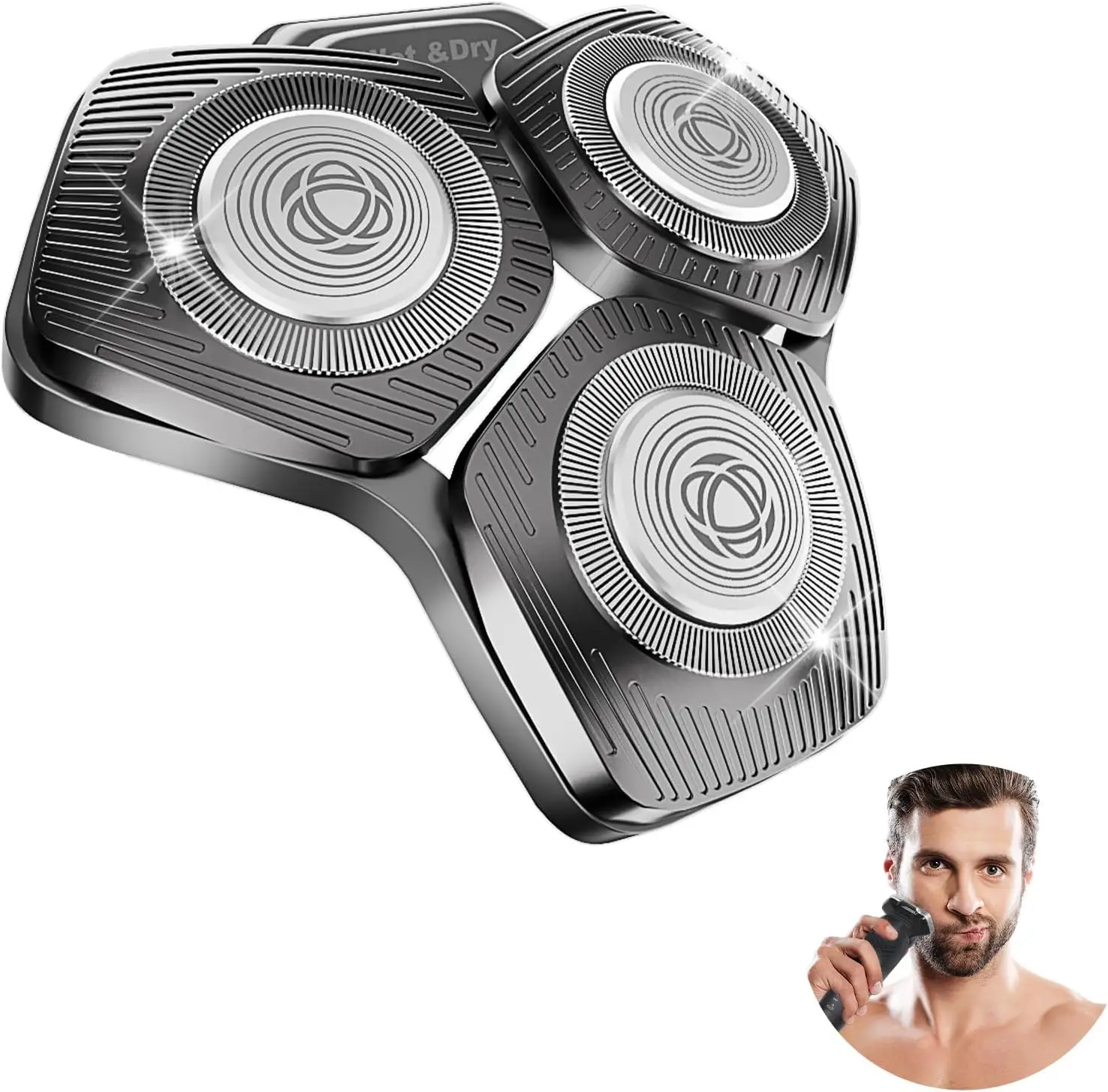 

SH71/50 Shavers Shaving Heads Compatible with Philips Series S5000 (S5XXX) & S7000 (S7XXX) (Silver)