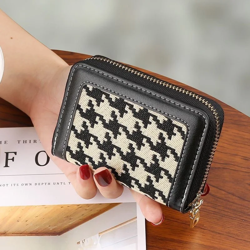 Retro  Printing  Card Holder  Multiple Card Slots  High-capacity  Ms.  Wallet