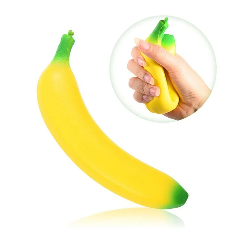 Giant Banana Shaped Squishy Squeeze Toy Slow Rebound Stress Relief Anti-Anxiety Fidget Toy Desktop Accessory For Kids Adults