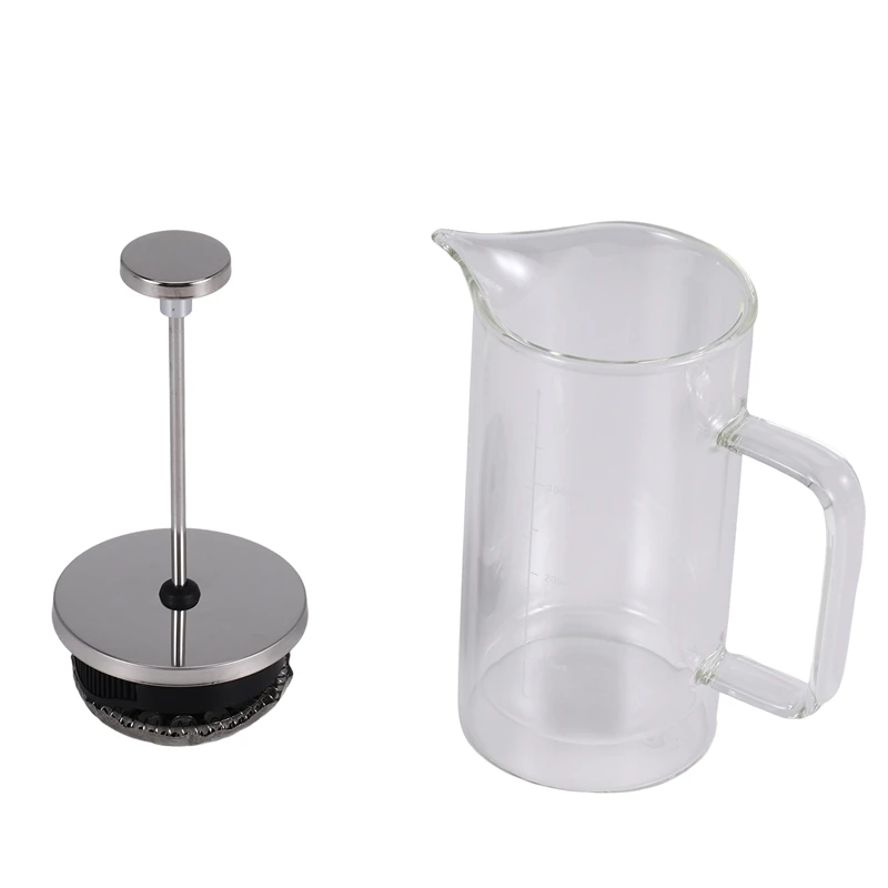 

coffee pan Double Layer High Borosilicate Glass Pot Filter Coffee Apparatus French Coffee Pot with Scale