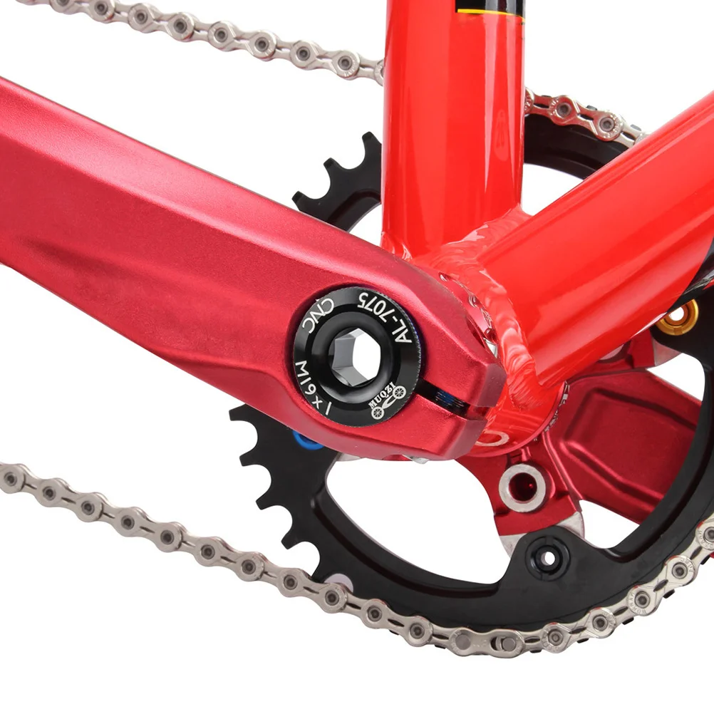 

2Pcs Bike Crank Cover Aluminum Alloy Portable Fixing Bolts Compatible for Road Mountain Bikes Lightweight Durable Screws