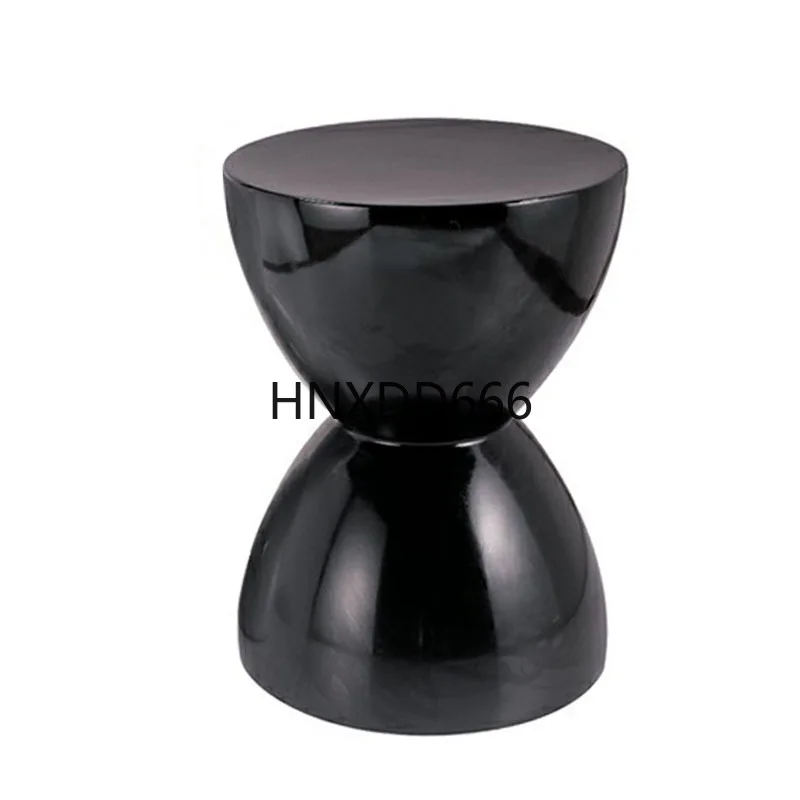

Living room small round table mobile small coffee table fiberglass