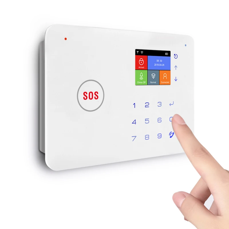

2,4-дюймовое приложение Tuya WIFI + GSM система охранной сигнализации PIR детектор движения дверной контакт датчик домашней охранной сигнализации