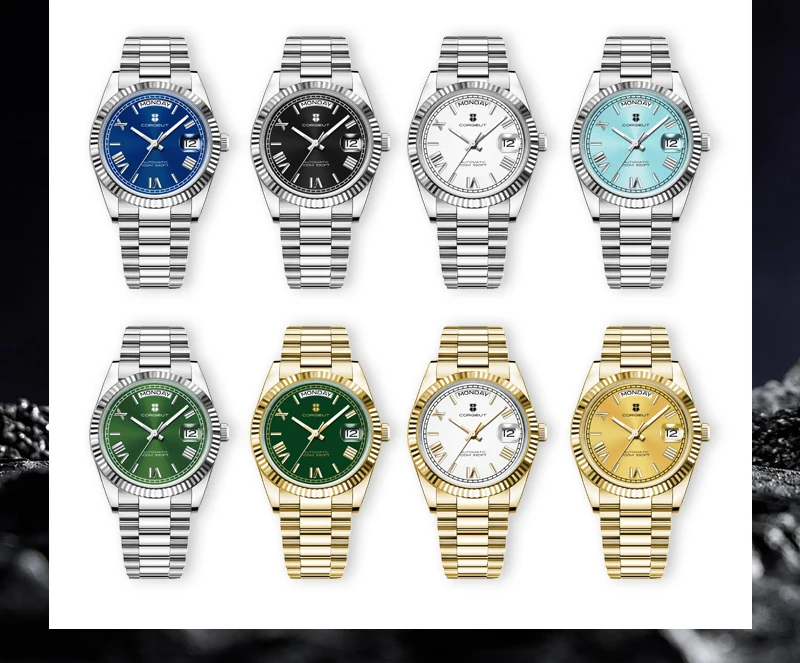Corgeut Automatic Mechanical Men's Watch - 39/36mm Japanese Movement Sapphire Date (with Magnifier) - Men's Watch Custom Logo