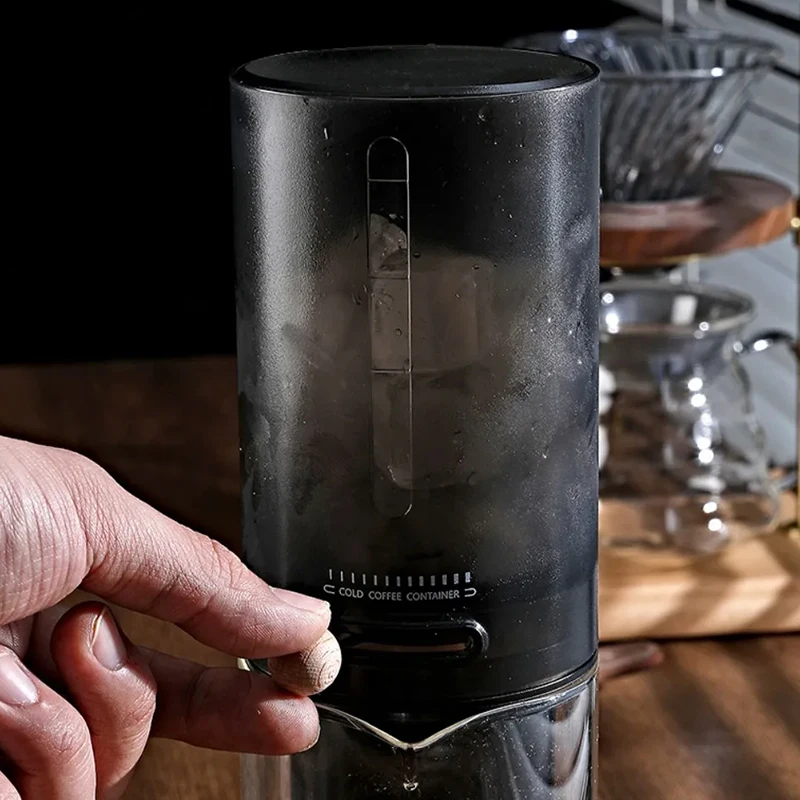صانع القهوة المشروب البارد المحمولة الزجاج بالتنقيط تصفية قطرة الثلج صانع القهوة القابلة للإزالة تصفية صانع القهوة وعاء المتخصصة باريستا