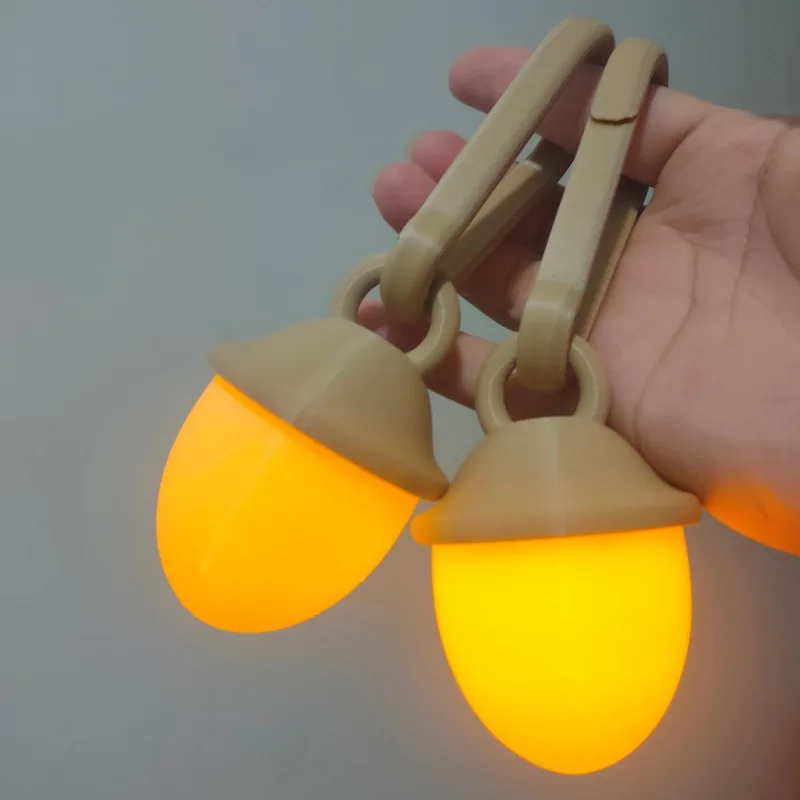 Game Legends Zeldaed Korok Acorn Lamp Pendant Keychain 49x76mm Button Cell 3D Printing Acorn Lamp Light Decoration Fans Gift