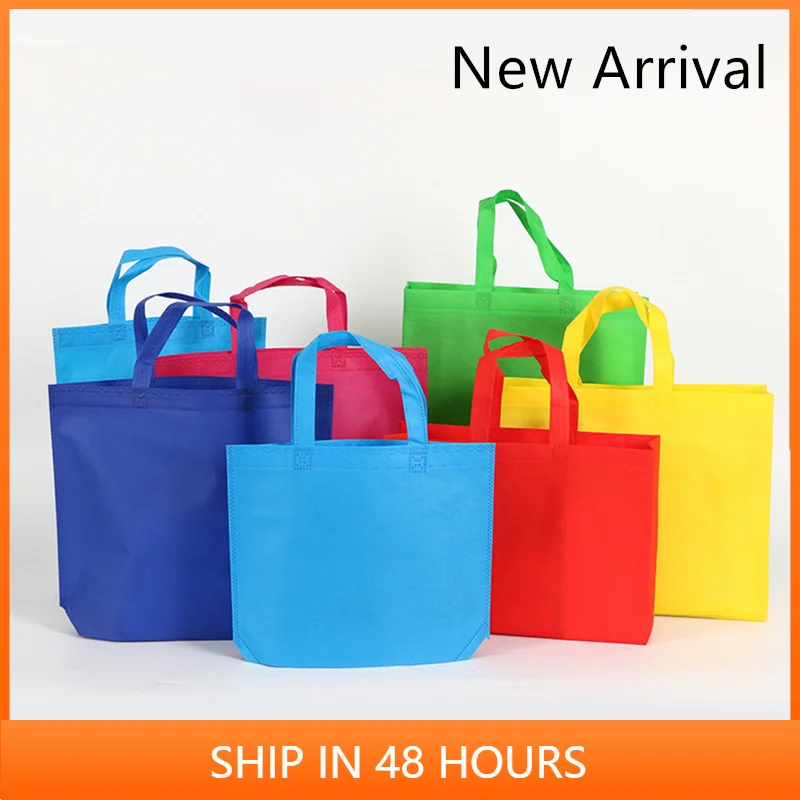 

20 pcs Reusable Shopping Bag Non-Woven Fabric Bags Foldable Shopping Handbags Tote Grocery Cloth Gift Shoes Food Bags Eco-friend