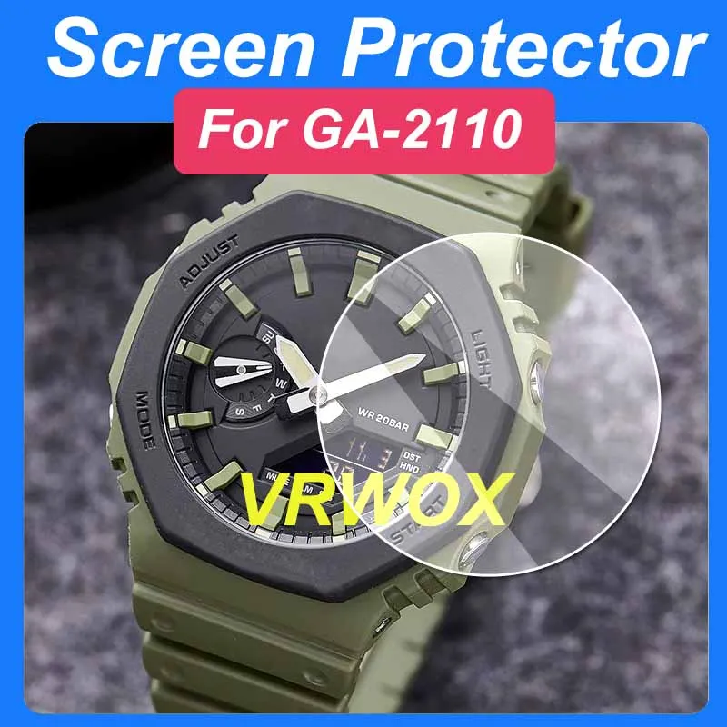 2Pcs HD Clear 9H Tempered Glass Protector for GA-2110SU-3 GM-2100 GM GA-2140 Watch - Ultra Thin Clear Watch Protector
