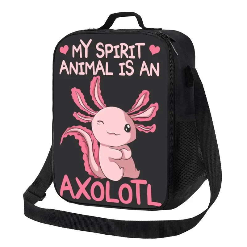 Переносной Ланч-бокс My Spirit Animal-это Axolotl, теплоизолированный Ланч-бокс для женщин в виде саламанды, с пищевыми животными, школьник