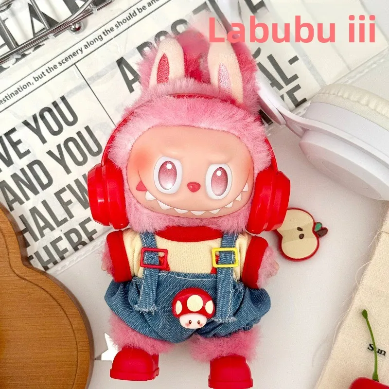 

Мультяшная тряпичная кукла, одежда с маленькими грибами, наушники, верхний комбинезон, комплект обуви, мини-плюшевая кукла, одежда, модные аксессуары для кукол, подарки