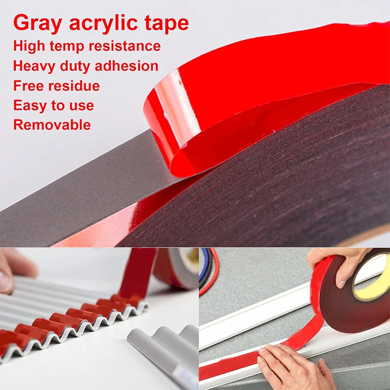 3 meters Long Foam Double Sided Strong Adhesive Tape Car Special Sticker Indoor Decor Traceless Fixing Sticker Two Face Tape