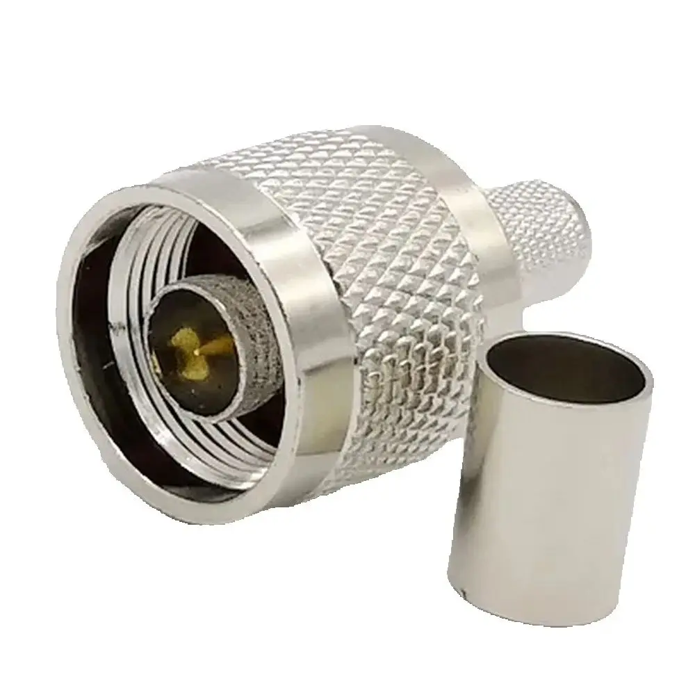 Conector macho tipo N 50-5 conector N conector Coaxial RF para Cable LMR300 5D-FB N-50J-5 conector Coaxial RF 10 unids/lote