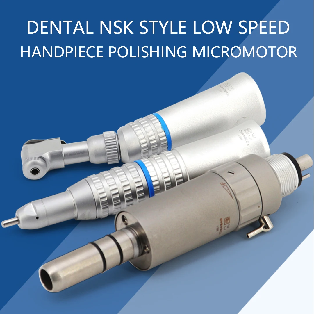 Dental NSK Style niska prędkość rękojeść polerowanie mikromotor kątnica prosto z 2/4 otworem powietrze silnikowe turbina złącze typu E