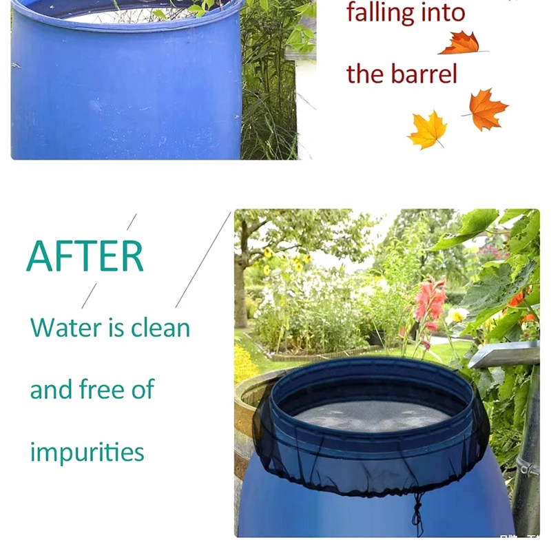 Hot Sale 1Pc Mesh Cover Netting For Rain Barrels Water Collection Buckets Anti-Mosquito Cover Tank Raindrop Harvesting Tool