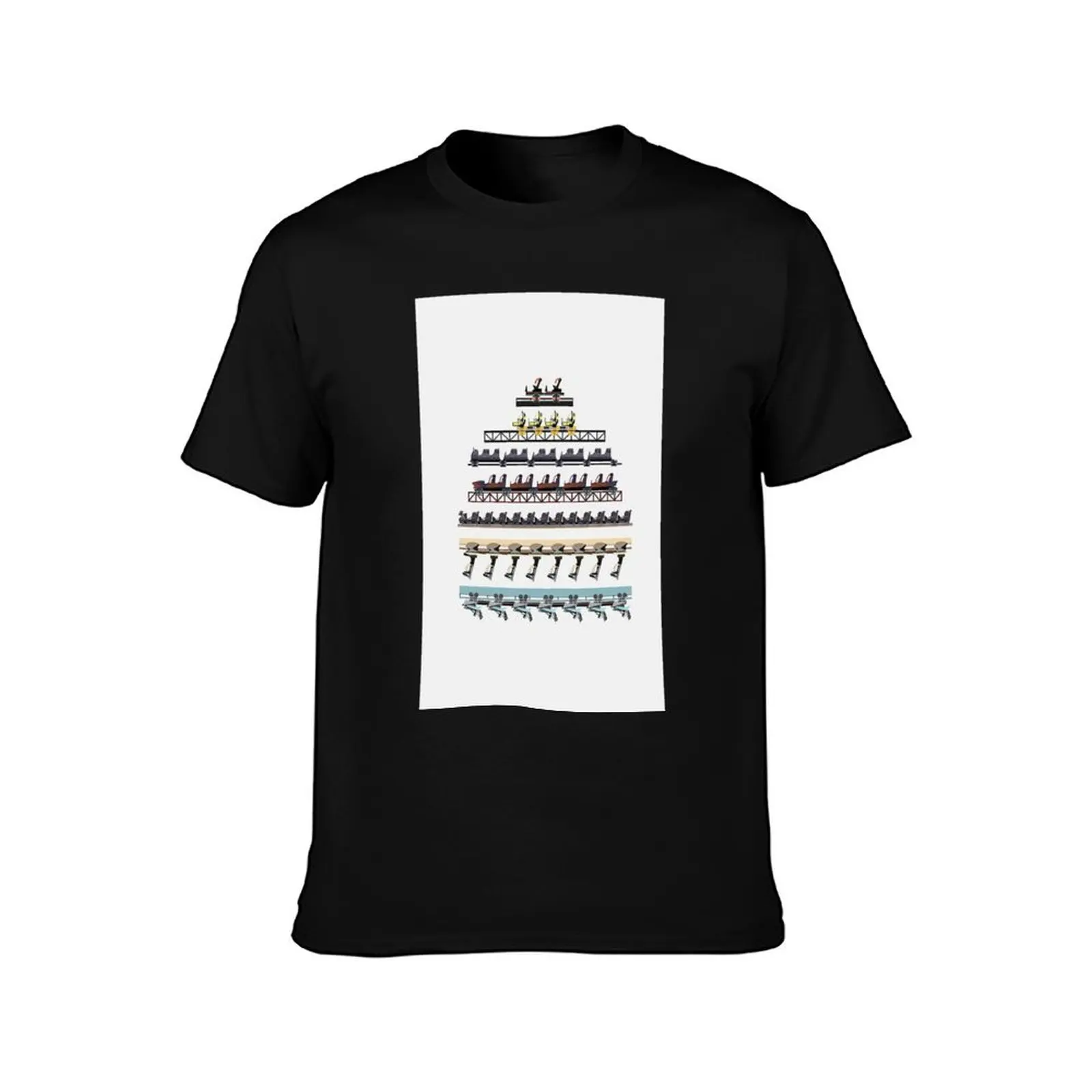 Alton Towers Coaster Trains Design T-Shirt Plus Size Solid Color T-Shirt