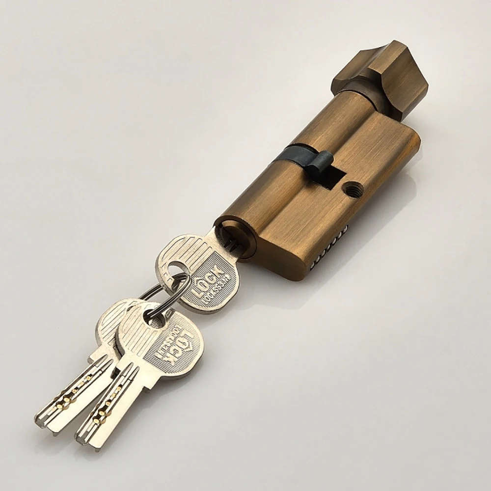 Cerradura de cilindro de puerta sesgada, cilindro antirrobo de 70mm, 3 Llaves, para puerta de entrada, seguridad del hogar, dormitorio Interior