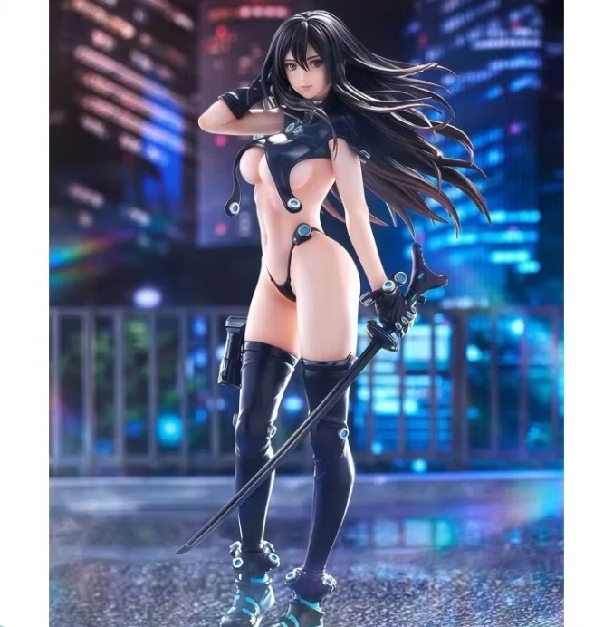 

25cm Gantz Reika Shimohira Holding Knife Standing Pose Anime Figure Model Statue