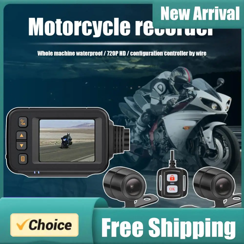Motorcycle DVR HD 1080P Front Rear View Motorcycle Driving Recorder Parking Monitor Motorcycle Camera Dynamic Induction