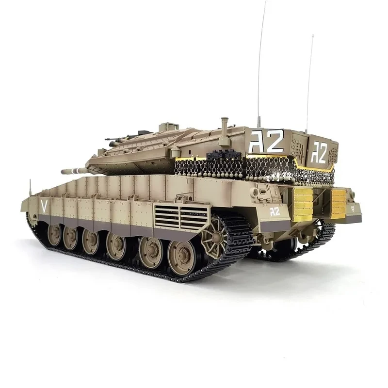 Heng Long RC Tank 3958 IDF Merkava MK IV 1/16 Battle Tank 2,4 GHz Pojazdy zdalnie sterowane z dźwiękiem i światłem 320 ° Obrót wieżyczki