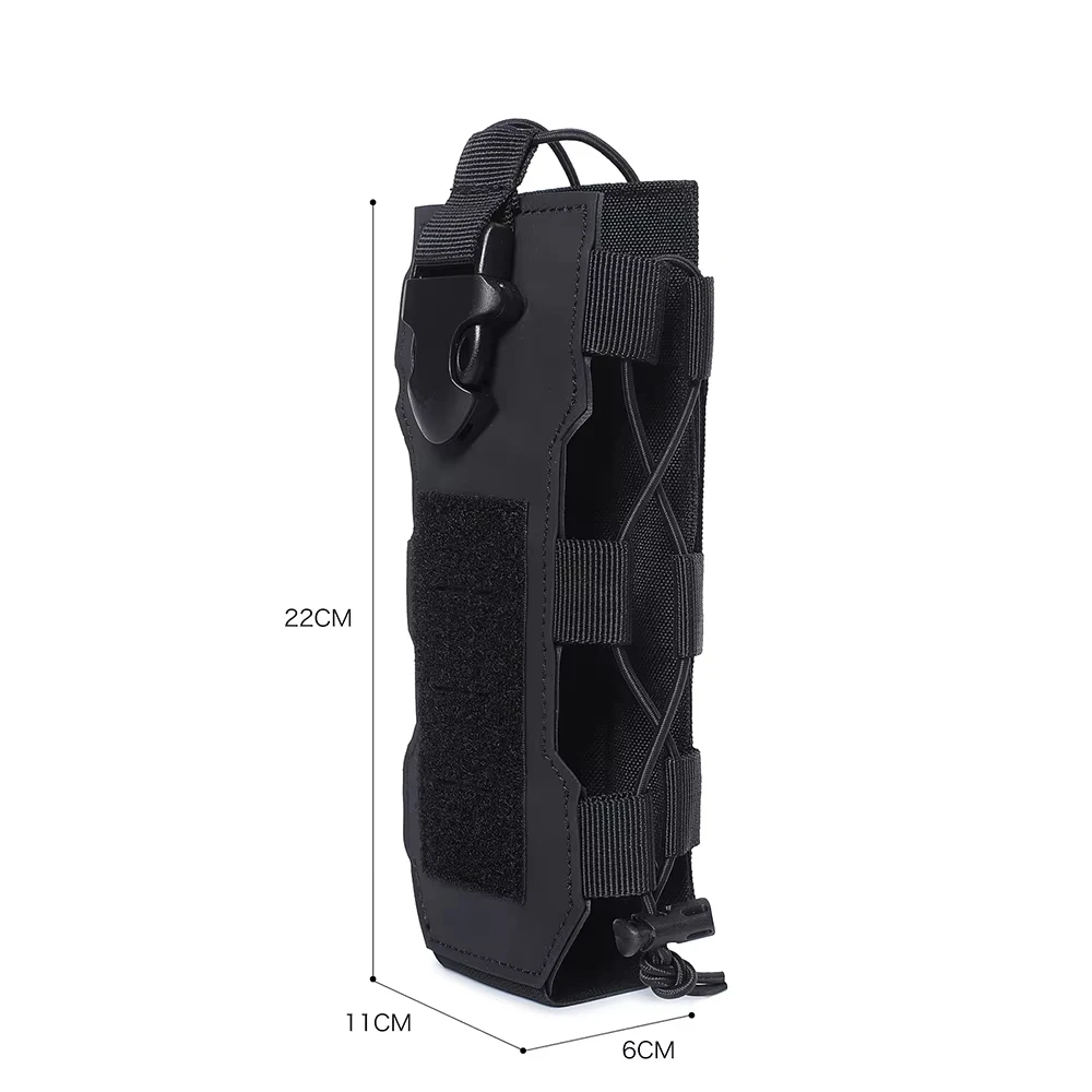 DIZETION Esportes ao ar livre molle garrafa de água bolsa rádio cantina capa coldre pacote cintura caça caminhadas viagem chaleira titular sacos