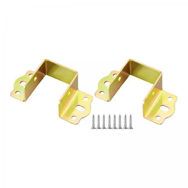 2x2x Bed Rail Fittings Hinges Heavy Duty for Bunk Beds Headboard Accessories with Screws Supporters Supplies Bed Frame Brackets