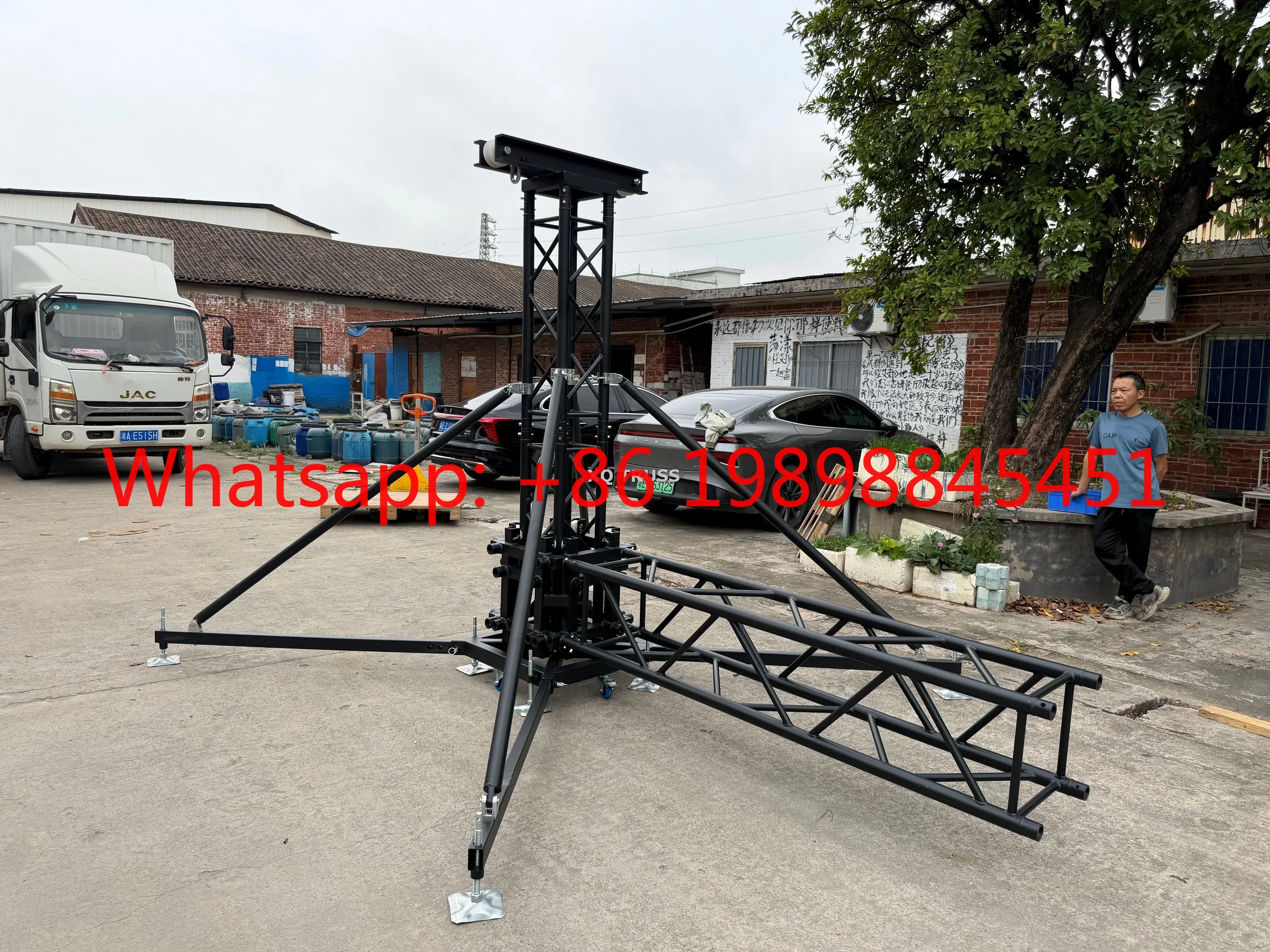 

Heavy Duty Modular Aluminum Stage Lighting Truss, Speaker Compatible With Adjustable Ground Support