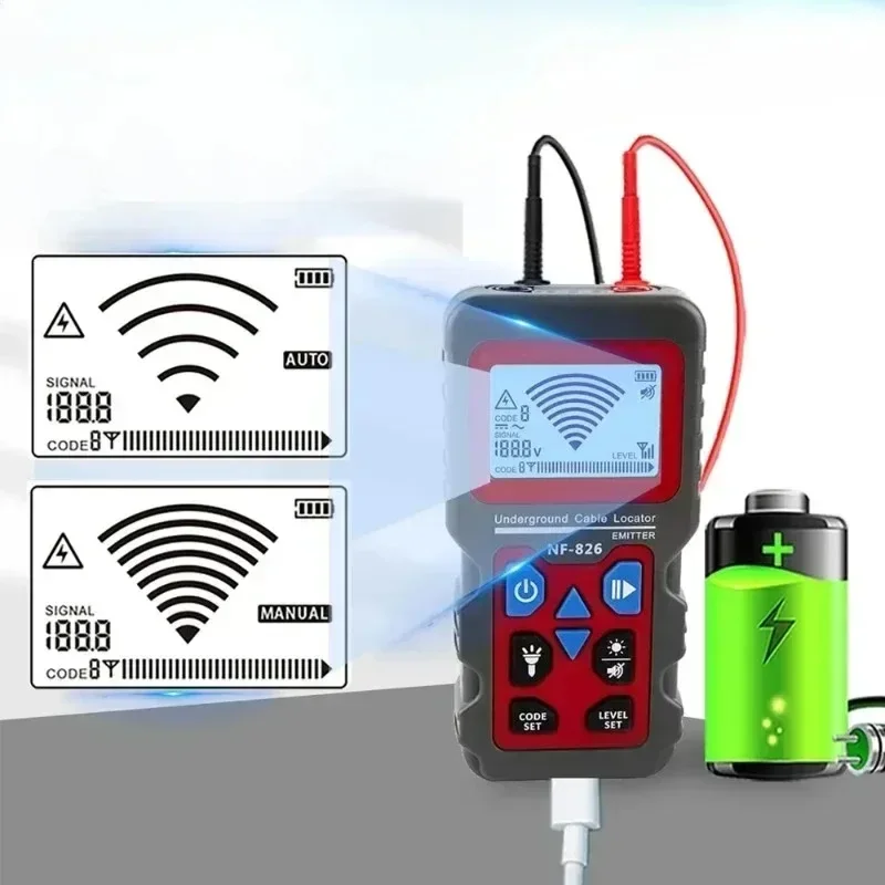 NUOVO HOT FANYUE NF-826 Localizzatore di cavi sotterranei Rilevatore di tracciamento cavi Rilevatore di condutture a parete Interruttore fusibile Interruttore cortocircuito