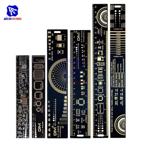 Multi-functional PCB Ruler 15-25cm diymore