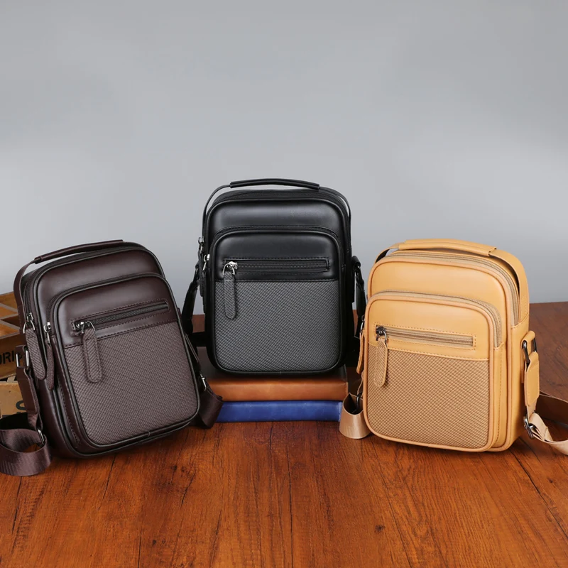 2025 جديد بلون حقيبة يد رجالية بولي leather جلد الذكور حقيبة كتف موضة حقيبة كروسبودي الصبي العلامة التجارية حقيبة ساع bandolera hombre