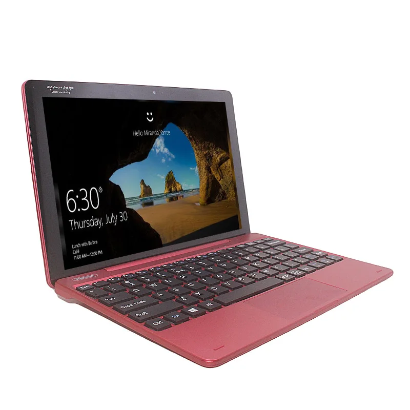 كمبيوتر لوحي Remax 64 بت 10.1 بوصة يعمل بنظام Windows 10 وذاكرة وصول عشوائي 2 جيجابايت DDR وذاكرة قراءة فقط 32 جيجابايت وذاكرة قراءة فقط 1280 × 800 IPS كاميرا مزدوجة مع لوحة مفاتيح صغيرة قابلة للفصل HDMI