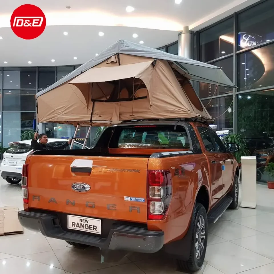 Soft Shell 4x4 Roof Tent Car Aluminum Roof Top Tents Big Space Outdoor Off-road for Camping Canvas Car Pickup Pruck SUV Trailer