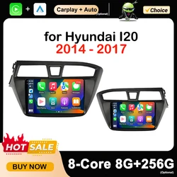 for Hyundai I20 2014 - 2017 9 inch Car Multimedia Radio Video Player Android OS GPS Navi BT DSP Stereo Wireless Touch Screen