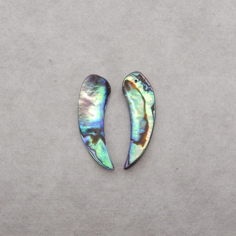 Natural Stone Abolone Shell Earring Beads 48x12x4mm  Colorful Fashion Jewelry DIY Making Accessories for Women