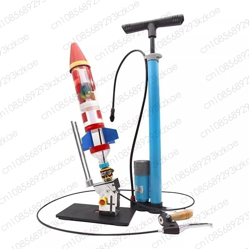 Kids DIY Water Rocket Launcher with Parachute - Complete Handmade Science Project Materials Set for Outdoor STEM Activities