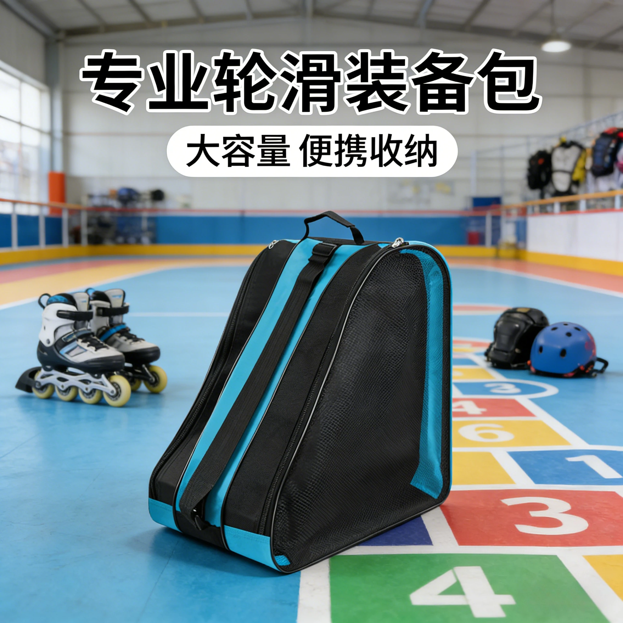 

Вместительная переносная сумка для роликовых коньков, дышащая сумка для хранения детских коньков, сумка-переноска для обуви для катания на коньках