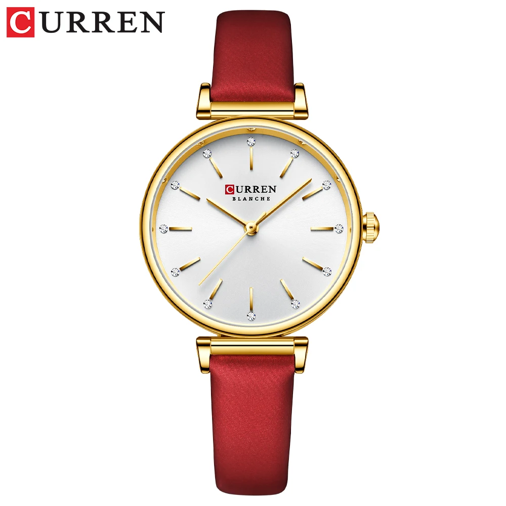 

Fashion Curren Top Brand Simple Analog Vintage Style Quartz Luxury Ladies Dress Analog Clock Elegant Leather Strap Girl Watches