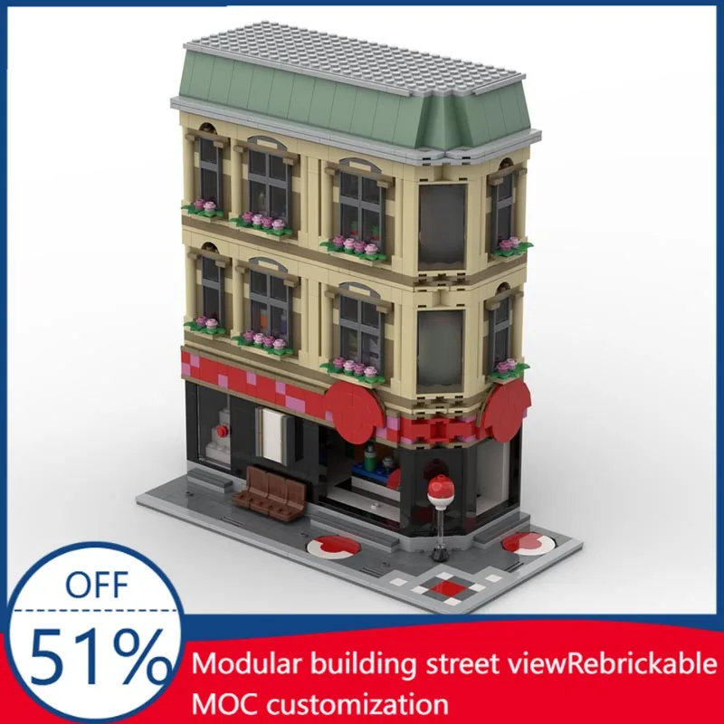 NEW 1260PCS MOC Customize Street View Lumiose Center Modular Building Model Custom Building Blocks DIY Educational Assembly Toy