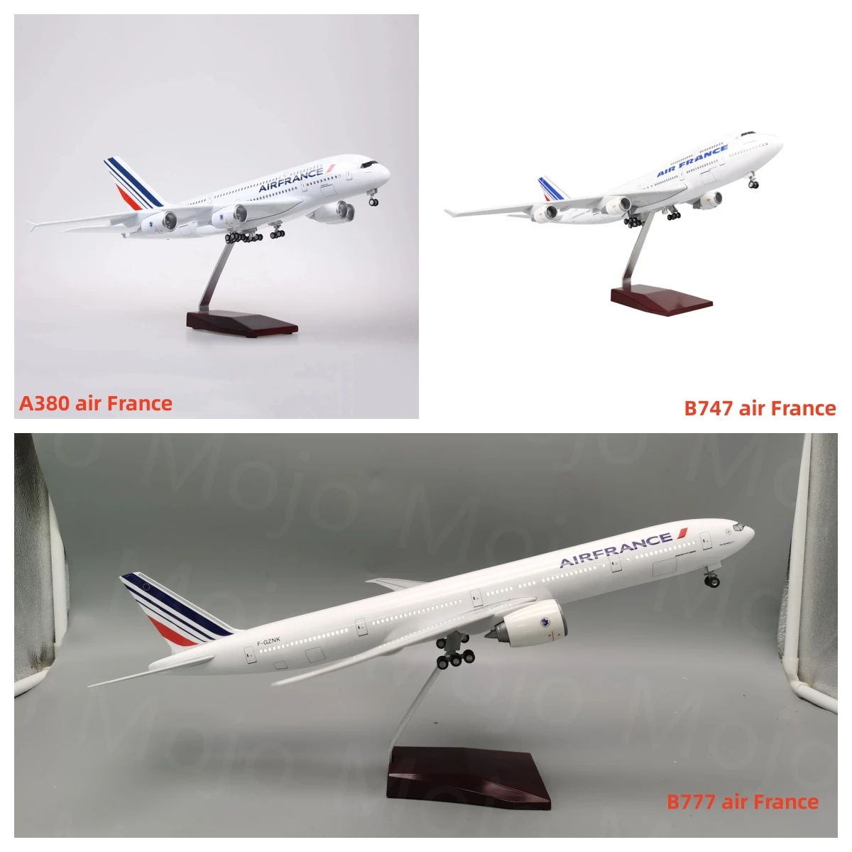 

Air France A380 B777 B747 Plane Model Airplane Aircraft 47cm Toy plane for children Model Plane with Stand for Aviation Enthusia