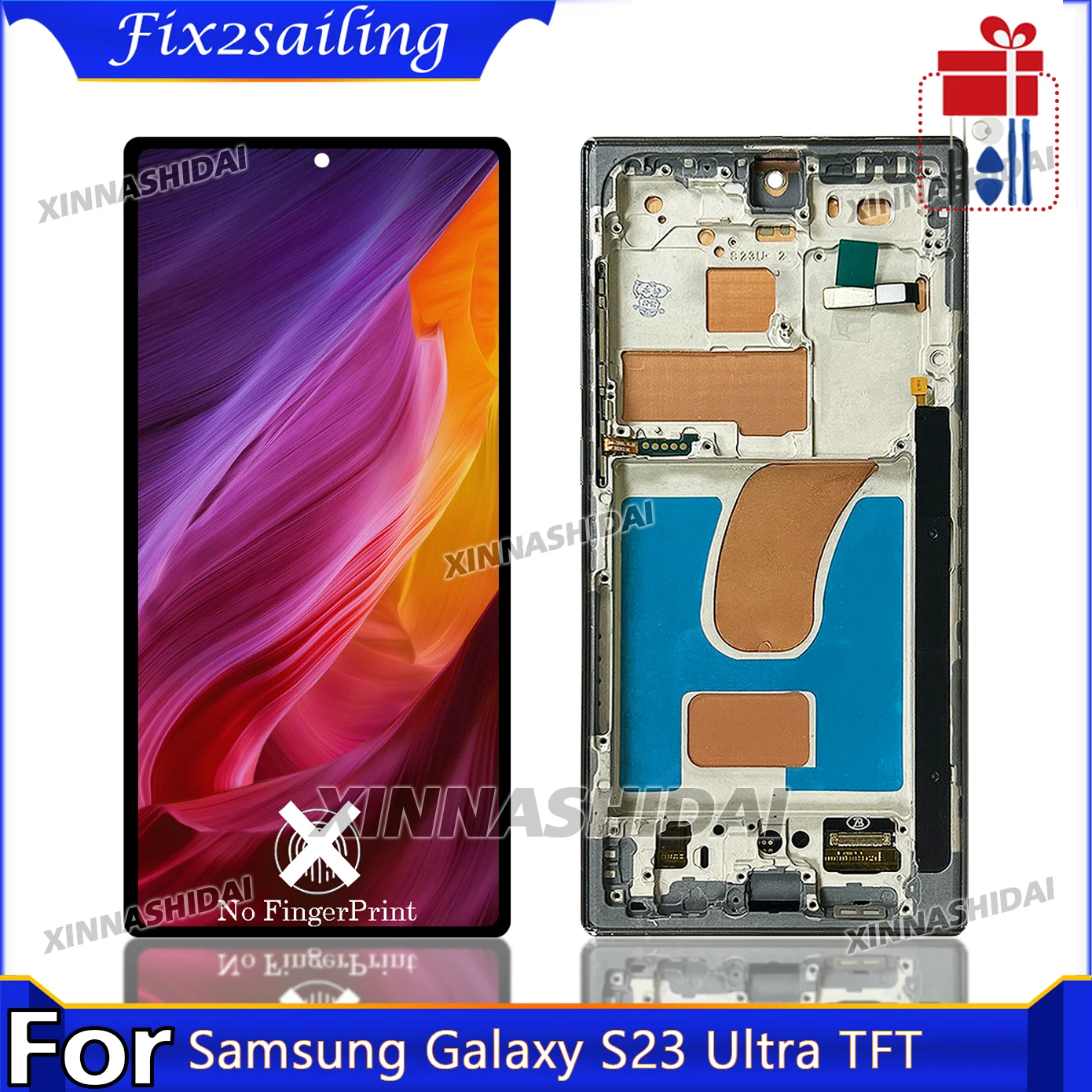 tft-s23-ultra-screen-assembly-for-samsung-galaxy-s23-ultra-s918b-s918b-ds-lcd-display-digital-touch-screen-replace-with-frame