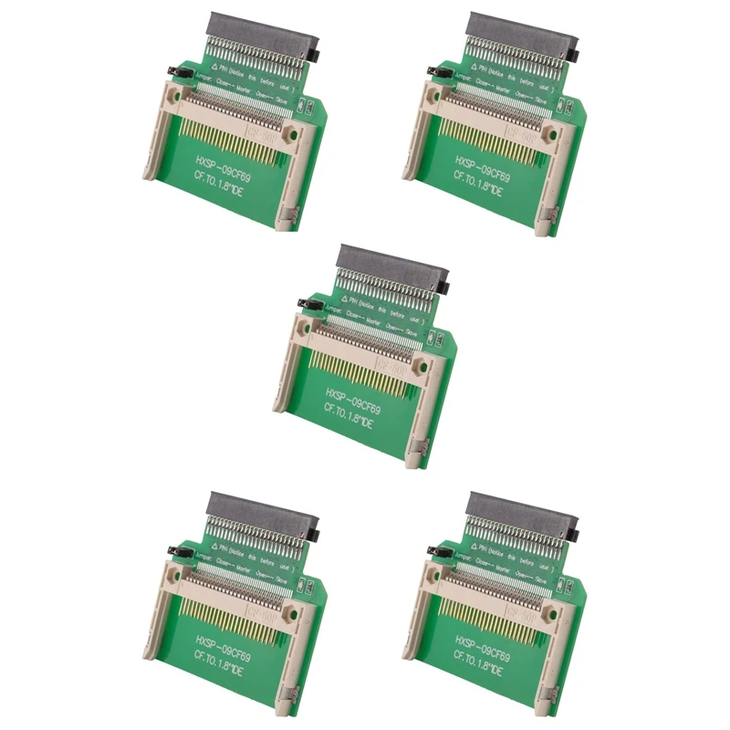 5X Cf Merory Card Compact Flash To 50Pin 1.8 Inch Ide Hard Drive Ssd Adapter-AC47