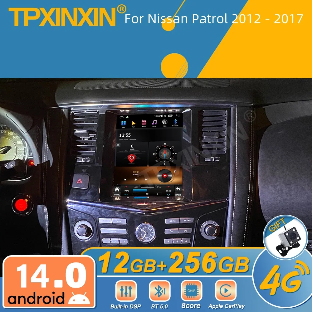 

Android Car Radio For Nissan Patrol 2012 - 2017 Autoradio Stereo Multimedia Player Wireless Carplay GPS Navi Head Unit Screen BT