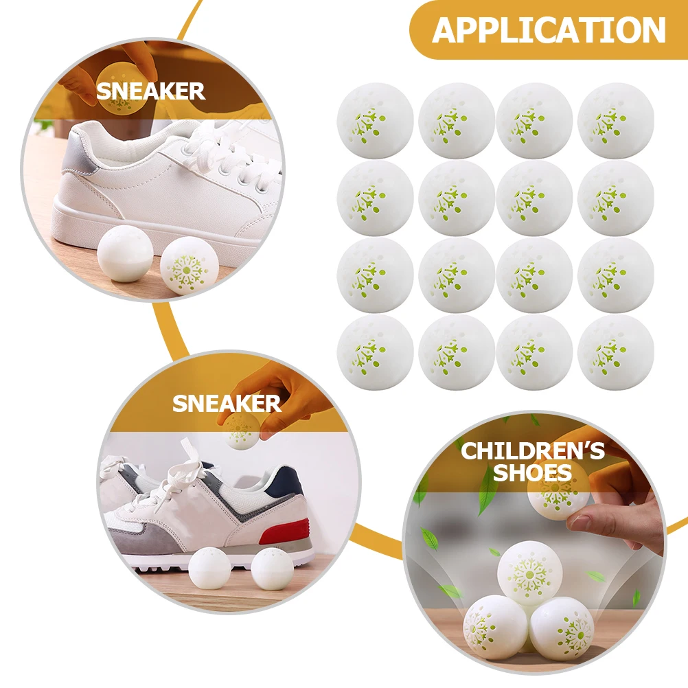

30pcs Deodorant Balls Plastic Freshener for Shoes Sneakers Gym Bags Closets Lockers Shoe Smell Remover