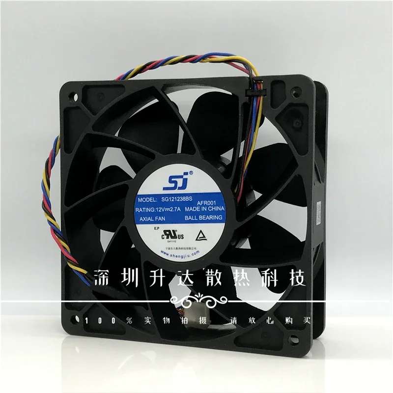 고속 냉각 FA, SJ SG121238BS, DC12V, 2.7A, 12cm 12038, 120x120x38mm, 앤트 s9i T9, 신제품