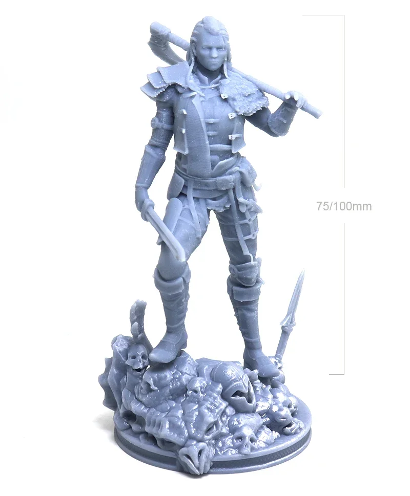 1/24 1/18 Resin Model Kits The Warrior Girl Figurine Sculpture Unpainted No Color RW-259