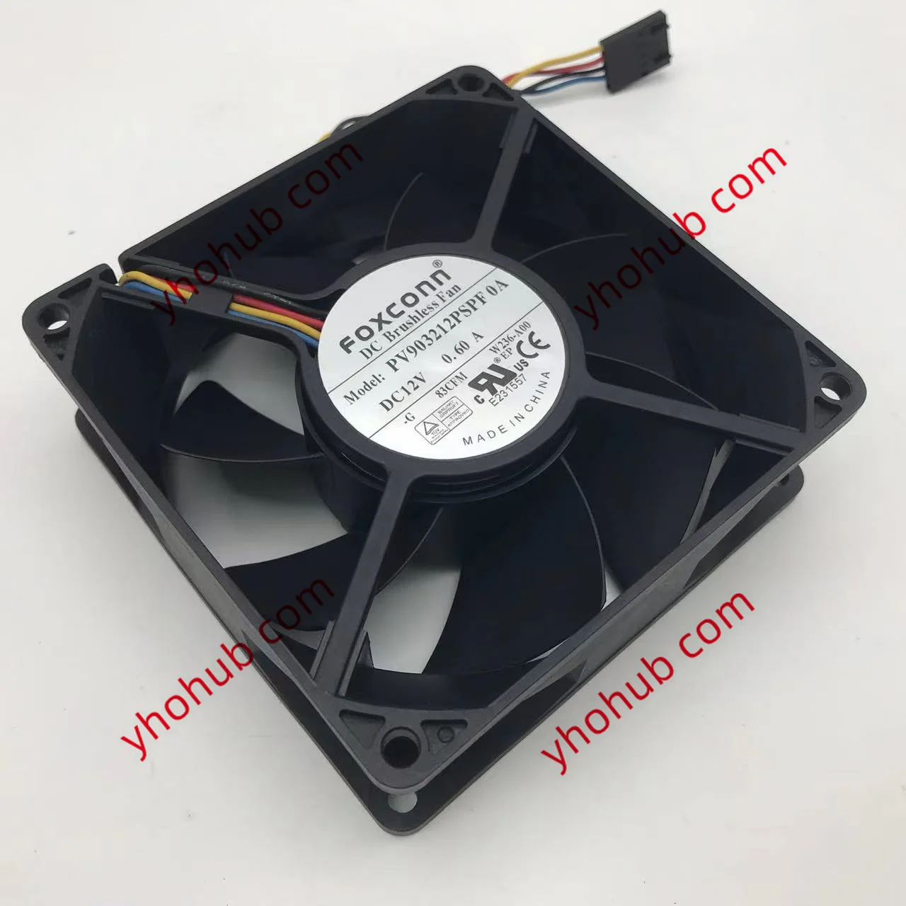 

Foxconn PV903212PSPF 0A DC 12V 0.60A 92x92x32mm Server Cooling Fan