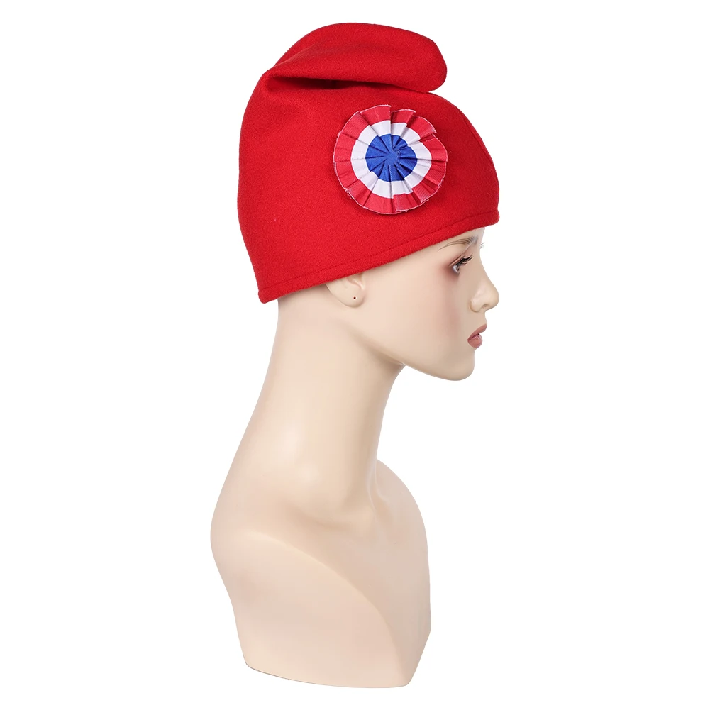 Fantasia vestido bonnet phrygien chapéu retro para mulher revolução francesa cosplay mulher homem roleplay traje acessórios feminino masculino